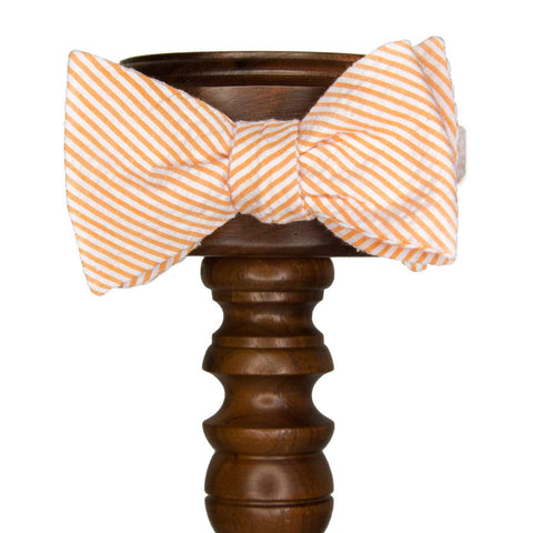 Seersucker  | Orange + White