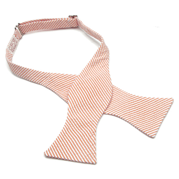 Seersucker  | Orange + White